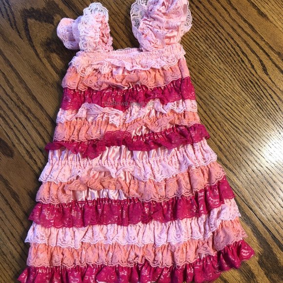 Other - All Shades Pink Lace Romper Dress